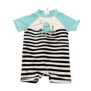 GYMBOREE Boys Octopus Swimsuit Romper 6-12M (1461)